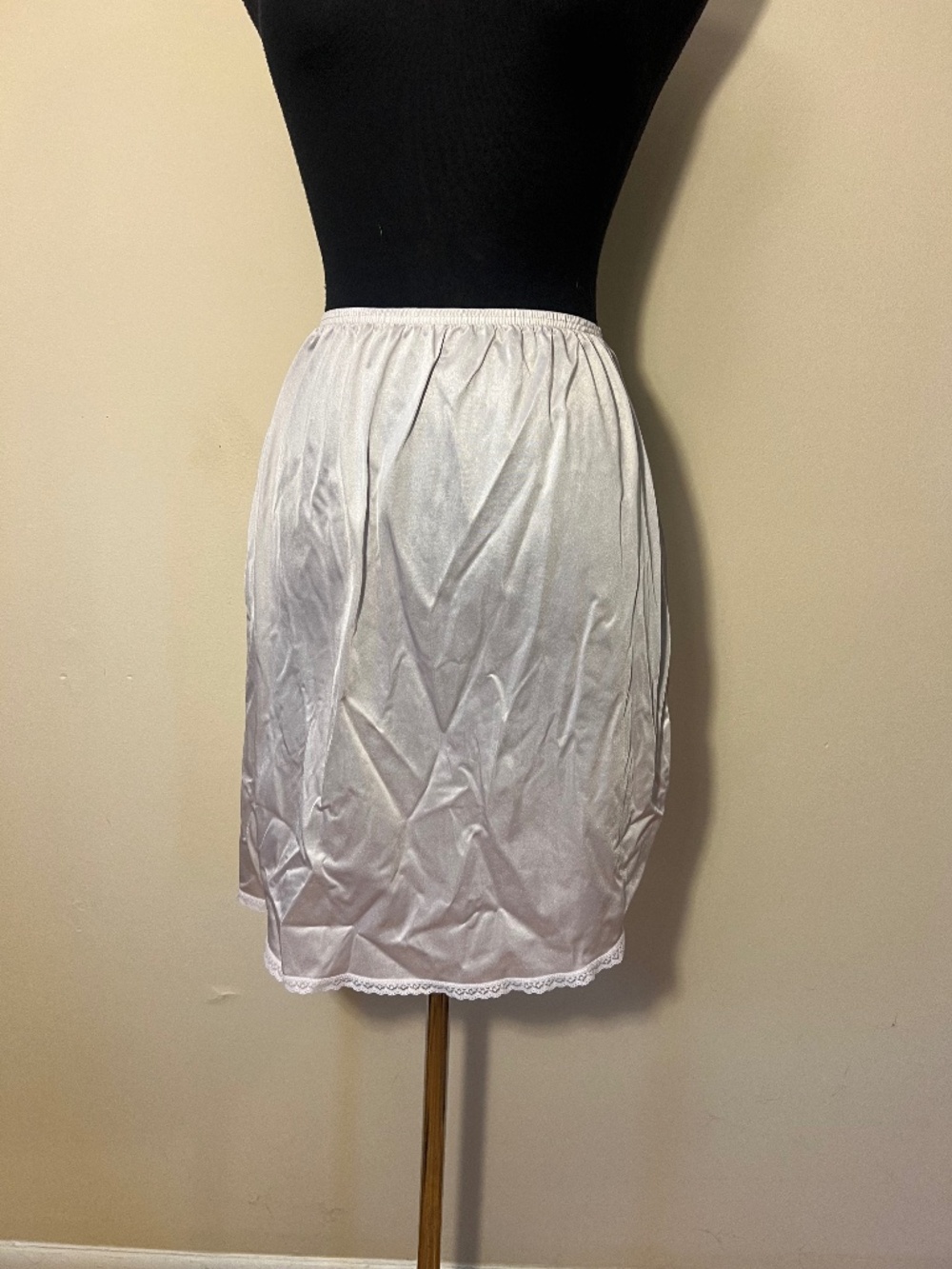 Vanity Fair White Slip Midi Skirt